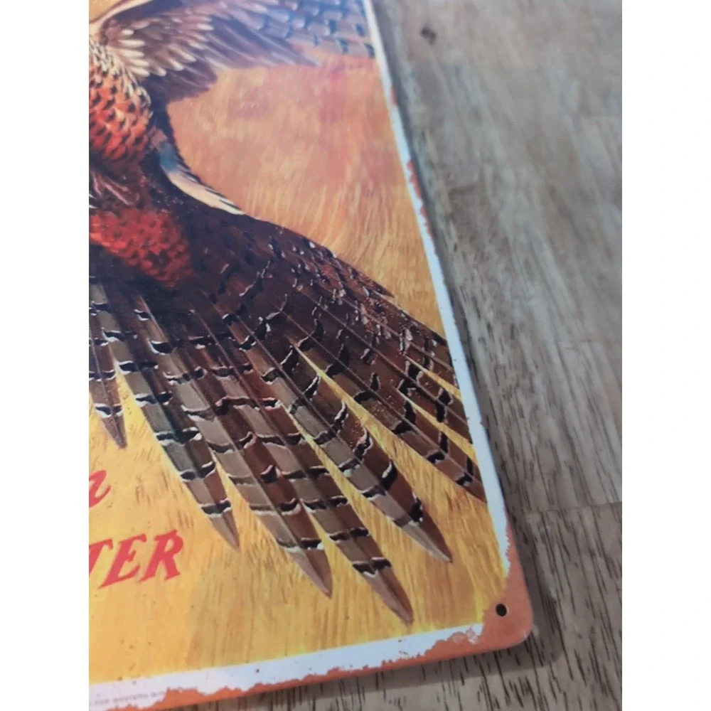 Western Winchester Pheasant-Steel Decor Sign‎ 12x8 See Pics For Slight Dents